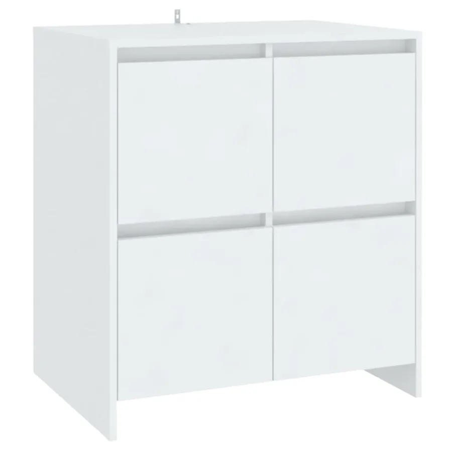 Buffets 2 pcs Blanc 70x41x75 cm Bois d'ingénierie - 4