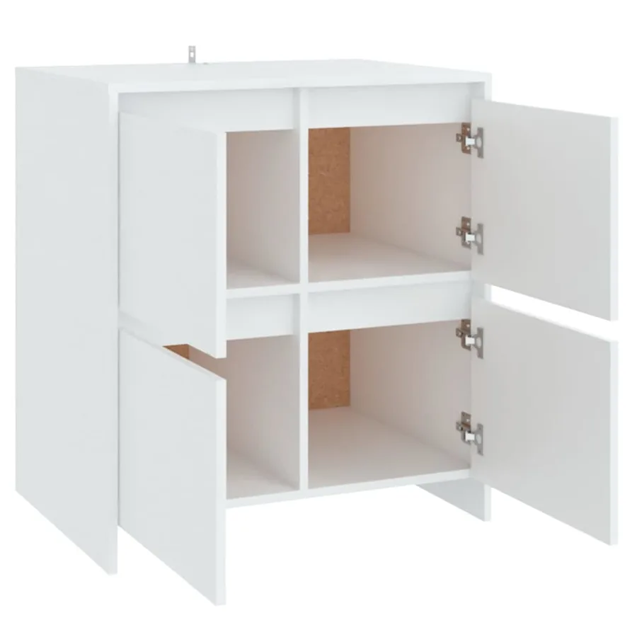 Buffets 2 pcs Blanc 70x41x75 cm Bois d'ingénierie - 6
