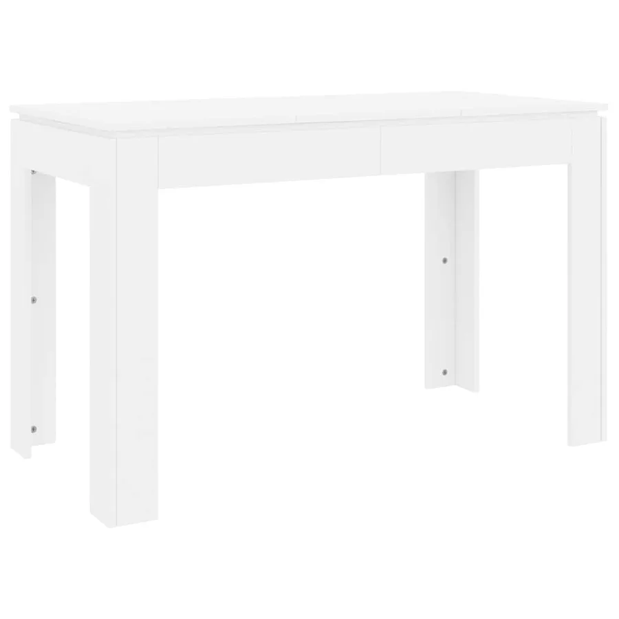 Table de salle à manger Blanc 120x60x76 cm Bois d'ingénierie - 2