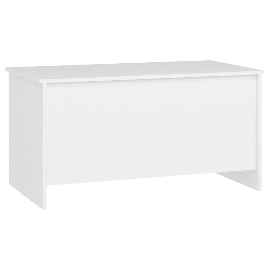Table basse Blanc 102x55,5x52,5 cm Bois d'ingénierie - 3