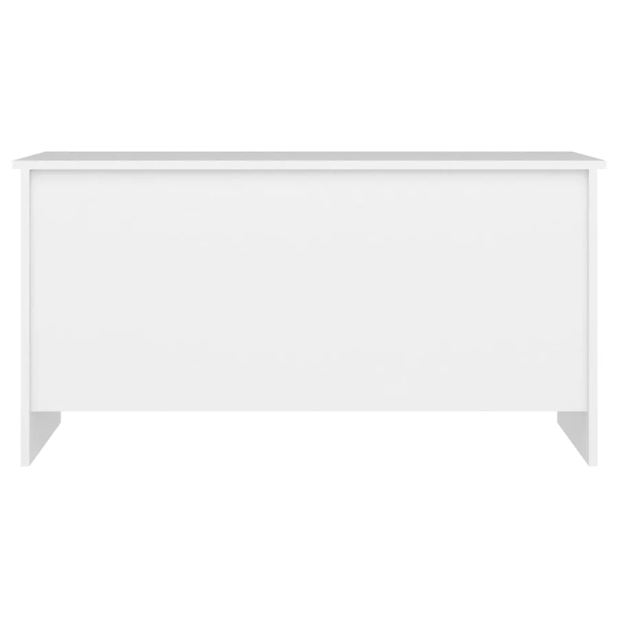 Table basse Blanc 102x55,5x52,5 cm Bois d'ingénierie - 4