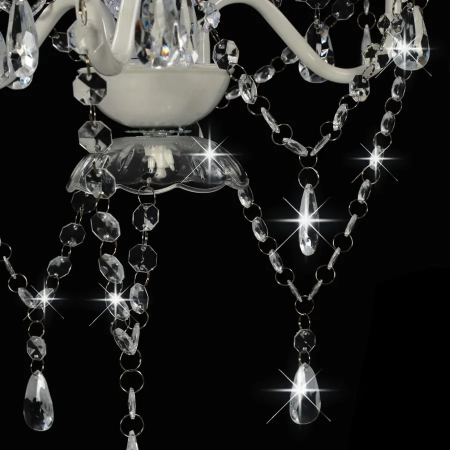 Lustre avec perles Blanc Rond 3 x E14 - 7