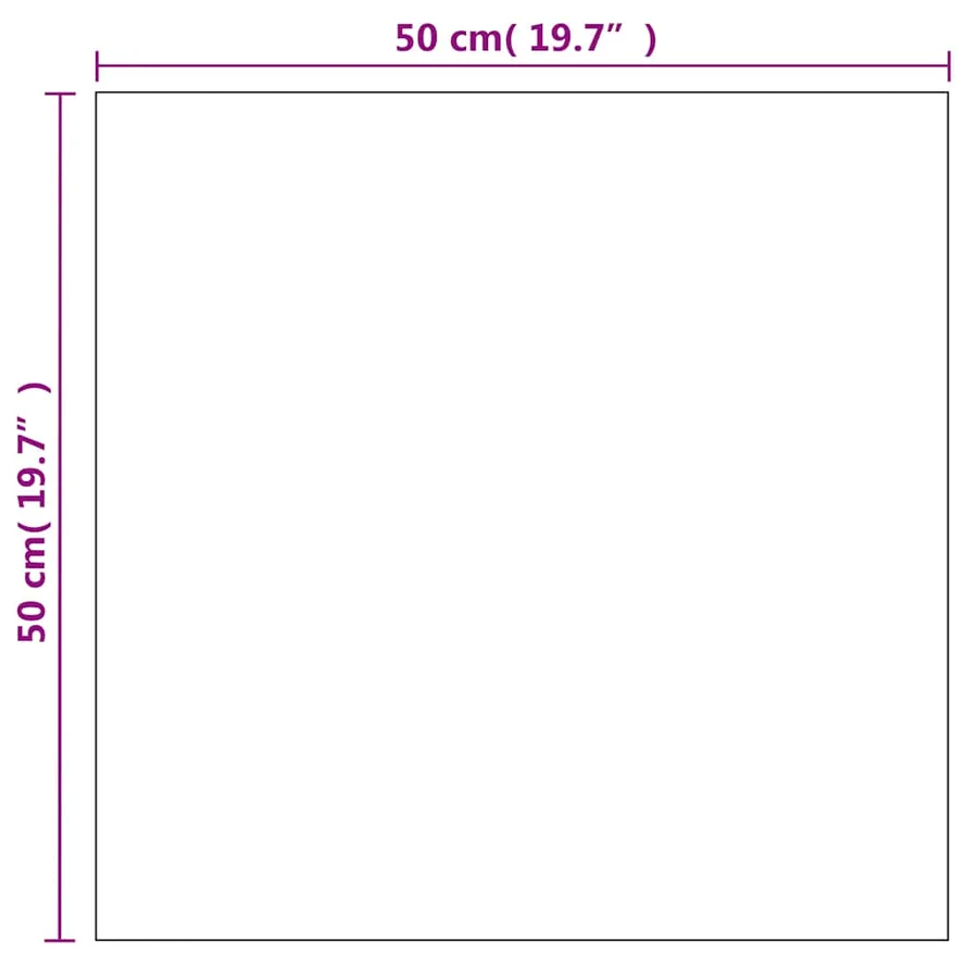 Miroir mural carré 50 x 50 cm Verre - 7