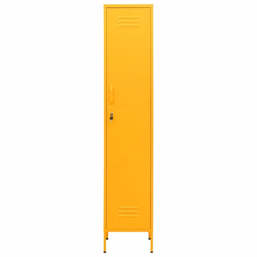Armoire à casiers Jaune moutarde 35x46x180 cm Acier - 3