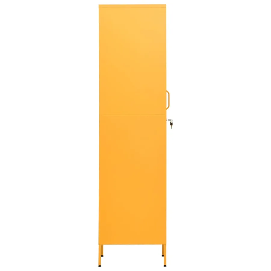 Armoire à casiers Jaune moutarde 35x46x180 cm Acier - 4