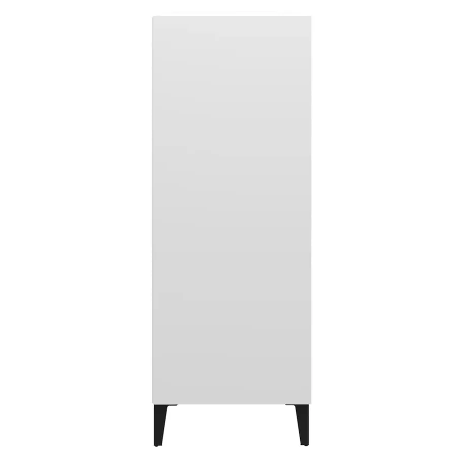 Buffet Blanc 69,5x32,5x90 cm Bois d'ingénierie - 4