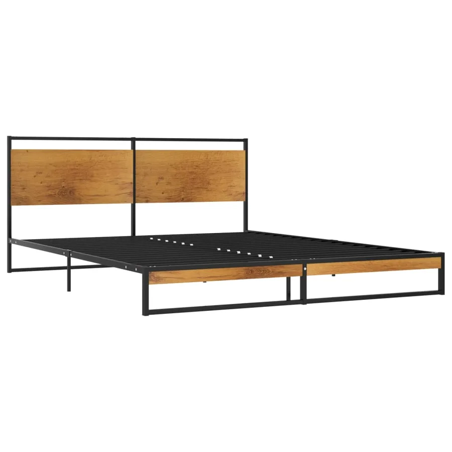 Cadre de lit sans matelas métal 140x200 cm - 2