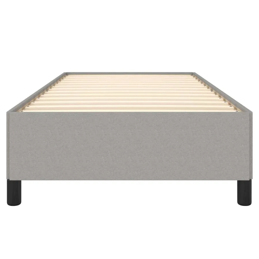 Cadre de lit sans matelas gris clair 90x190 cm tissu - 5