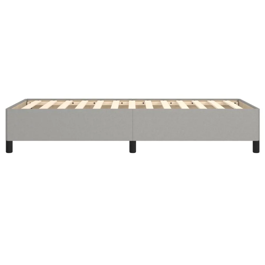 Cadre de lit sans matelas gris clair 90x190 cm tissu - 6