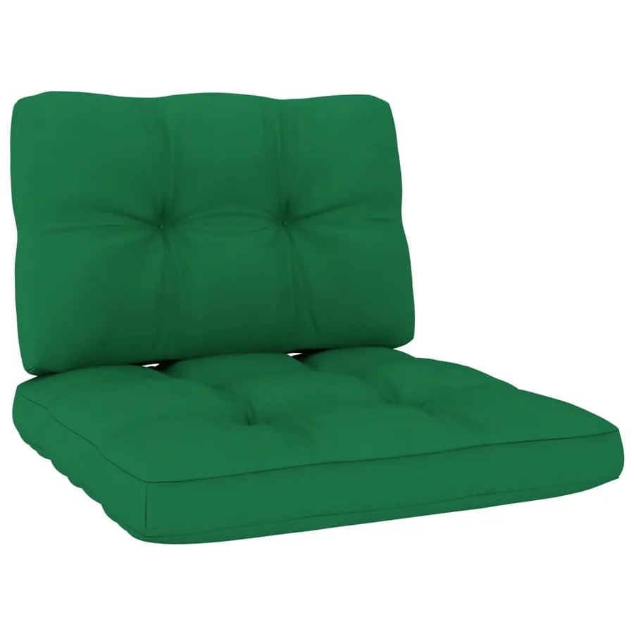 Chaise de jardin avec coussins vert Bois de pin imprégné - 4
