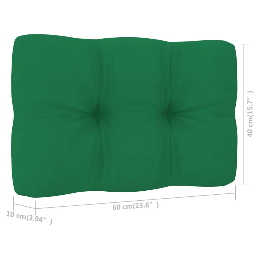 Chaise de jardin avec coussins vert Bois de pin imprégné - 5
