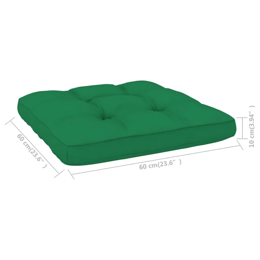 Chaise de jardin avec coussins vert Bois de pin imprégné - 6