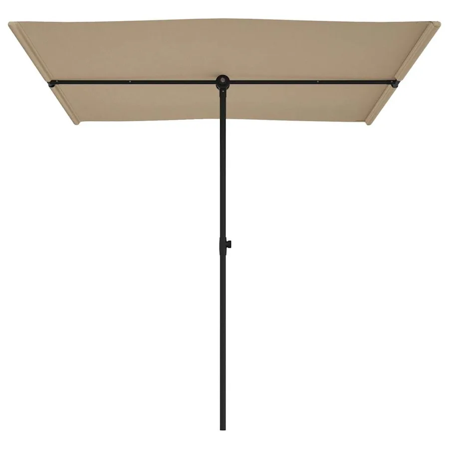 Parasol de jardin avec mât en aluminium 2x1,5 m Taupe - 4