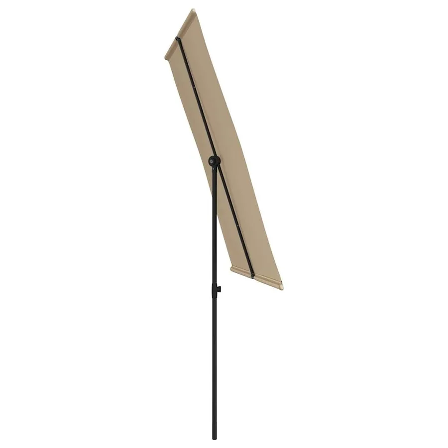 Parasol de jardin avec mât en aluminium 2x1,5 m Taupe - 5