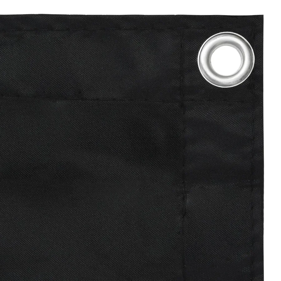 Écran de balcon Noir 75x500 cm Tissu Oxford - 3