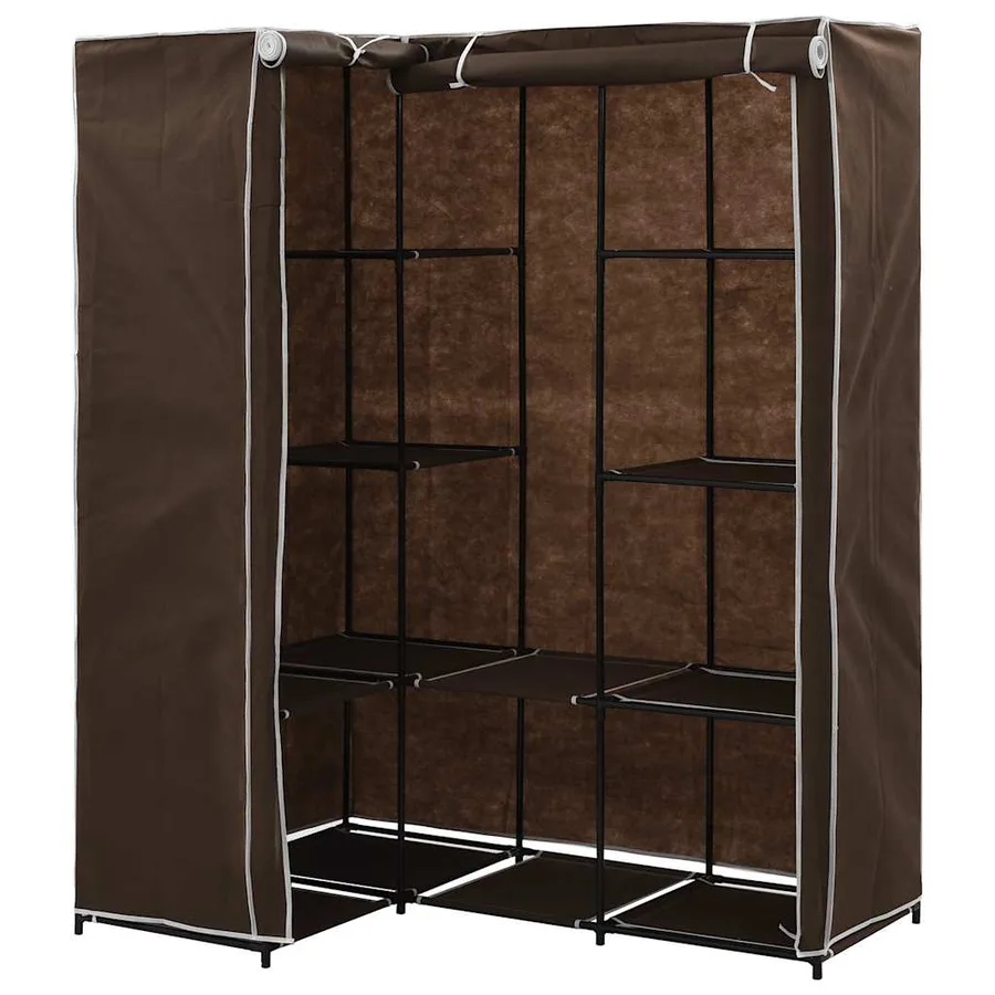 Garde-robe d'angle Marron 130x87x169 cm - 2