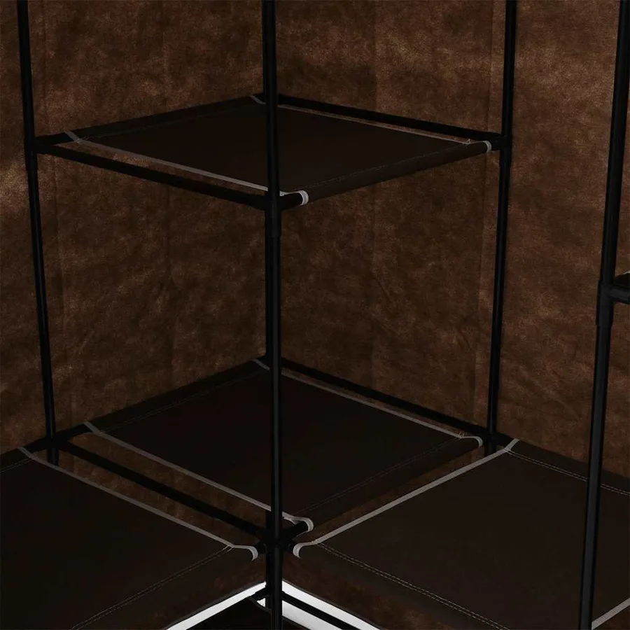 Garde-robe d'angle Marron 130x87x169 cm - 6