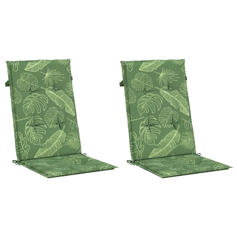 Coussins de chaise à dossier haut lot de 2 modèle de feuille - 3