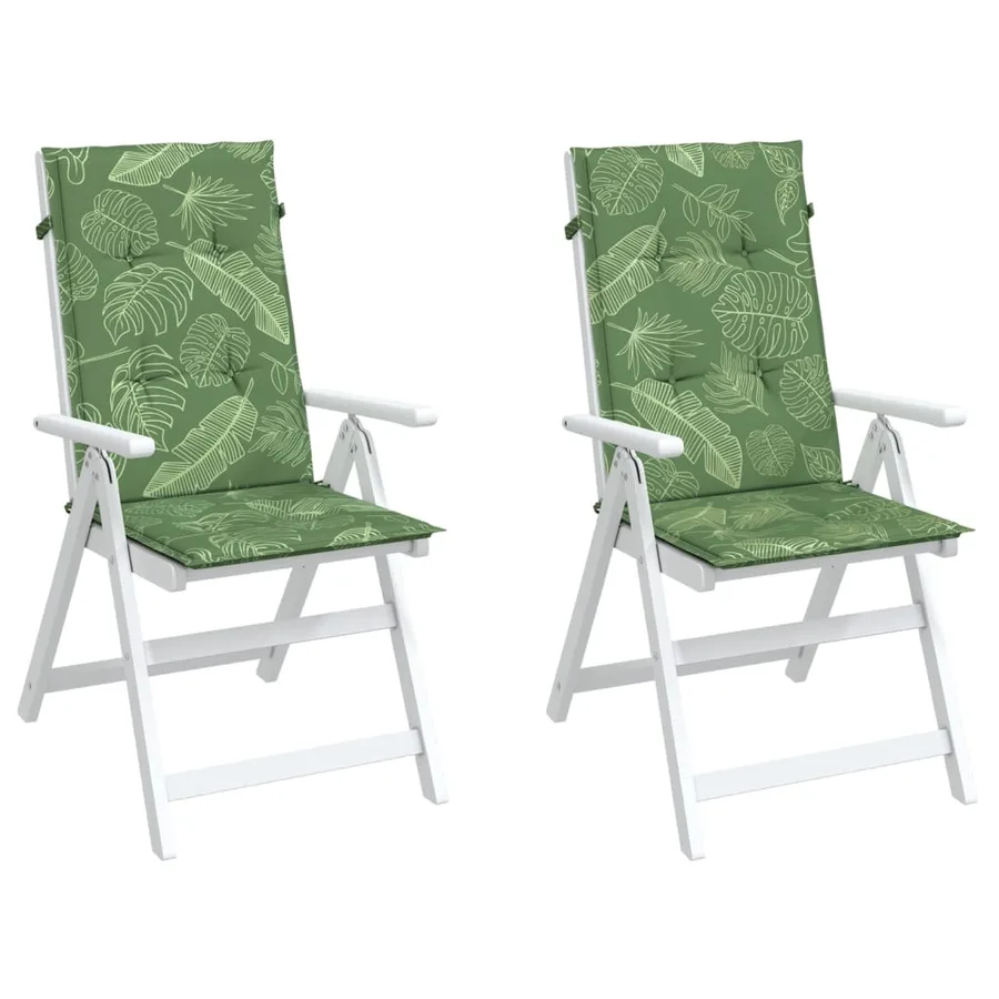 Coussins de chaise à dossier haut lot de 2 modèle de feuille - 4