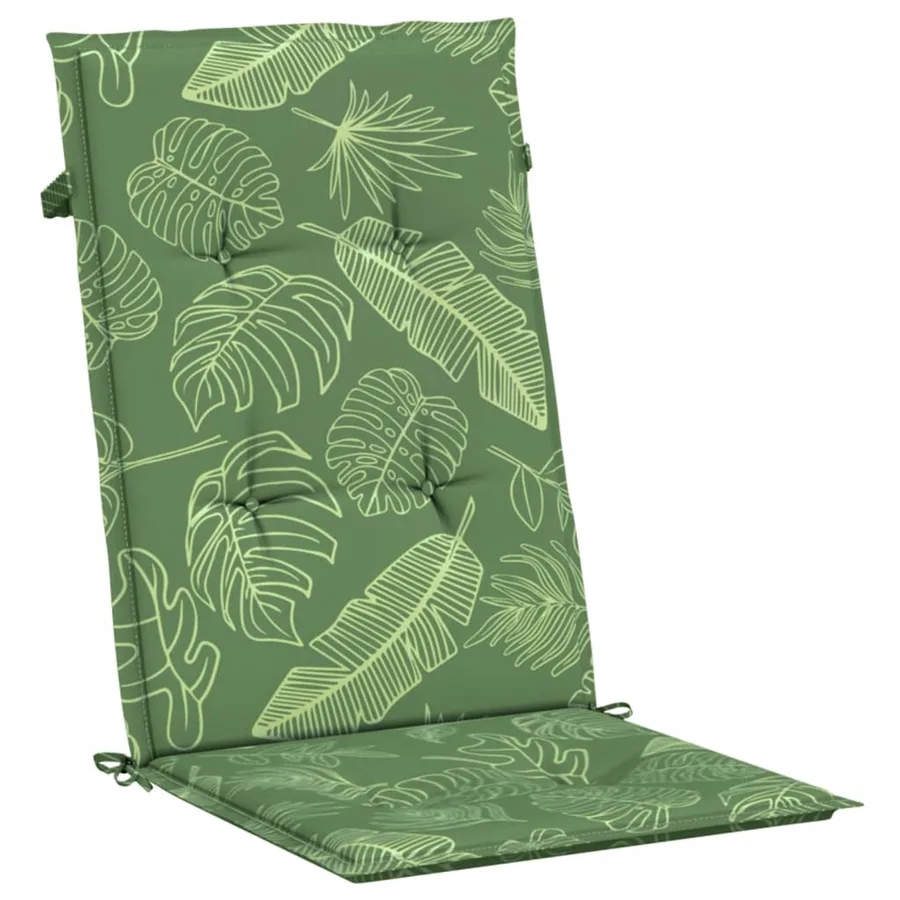 Coussins de chaise à dossier haut lot de 2 modèle de feuille - 5
