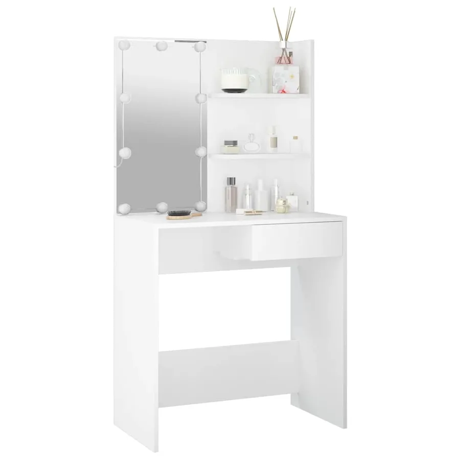 Coiffeuse avec LED Blanc 74,5x40x141 cm - 3