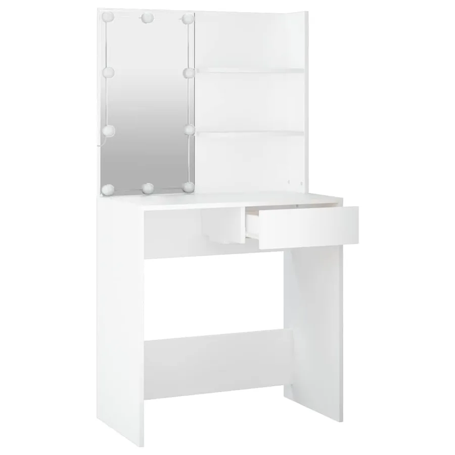Coiffeuse avec LED Blanc 74,5x40x141 cm - 7