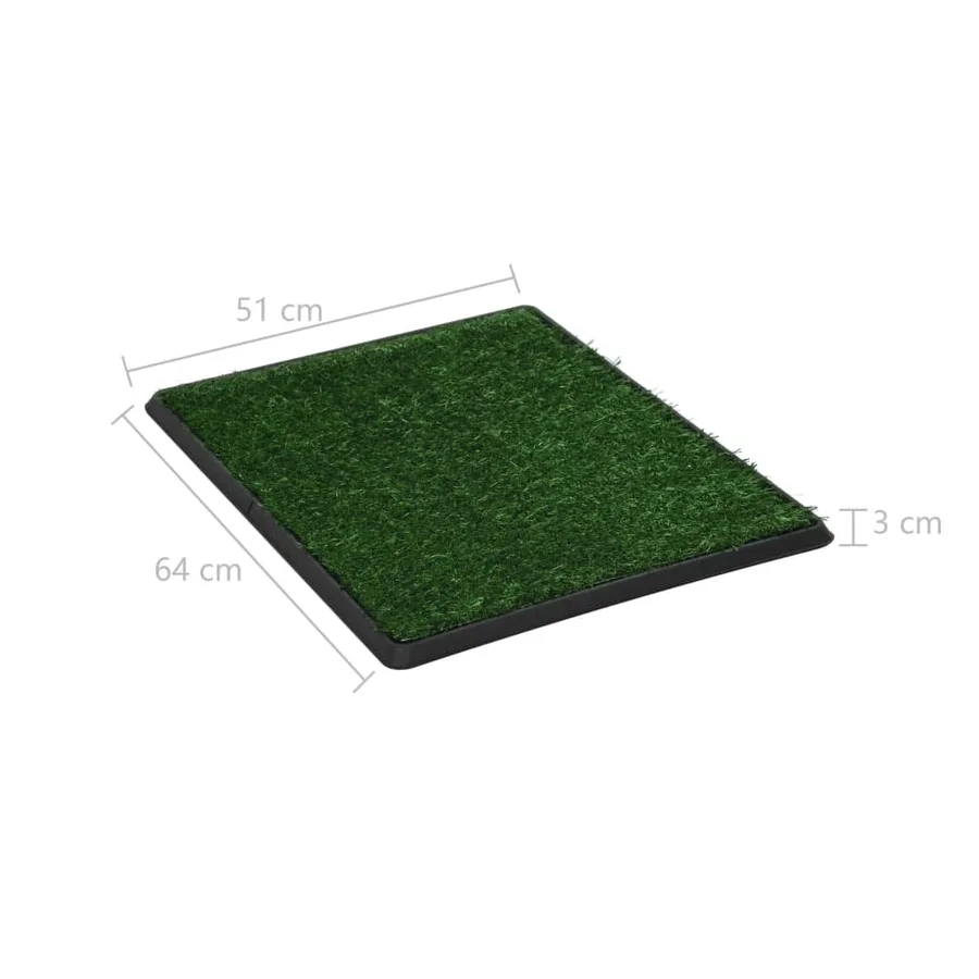 Toilette pour animaux avec plateau et gazon artificiel Vert WC - 9
