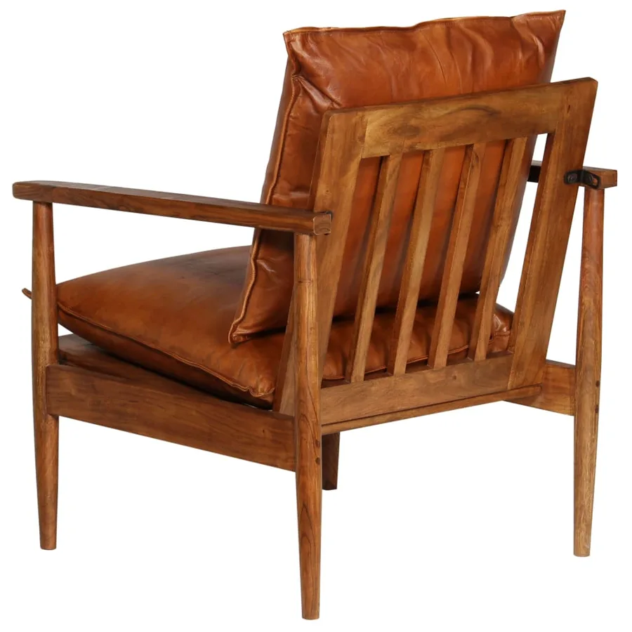 Ensemble de canapés 3 pcs Cuir véritable Bois massif d'acacia - 11