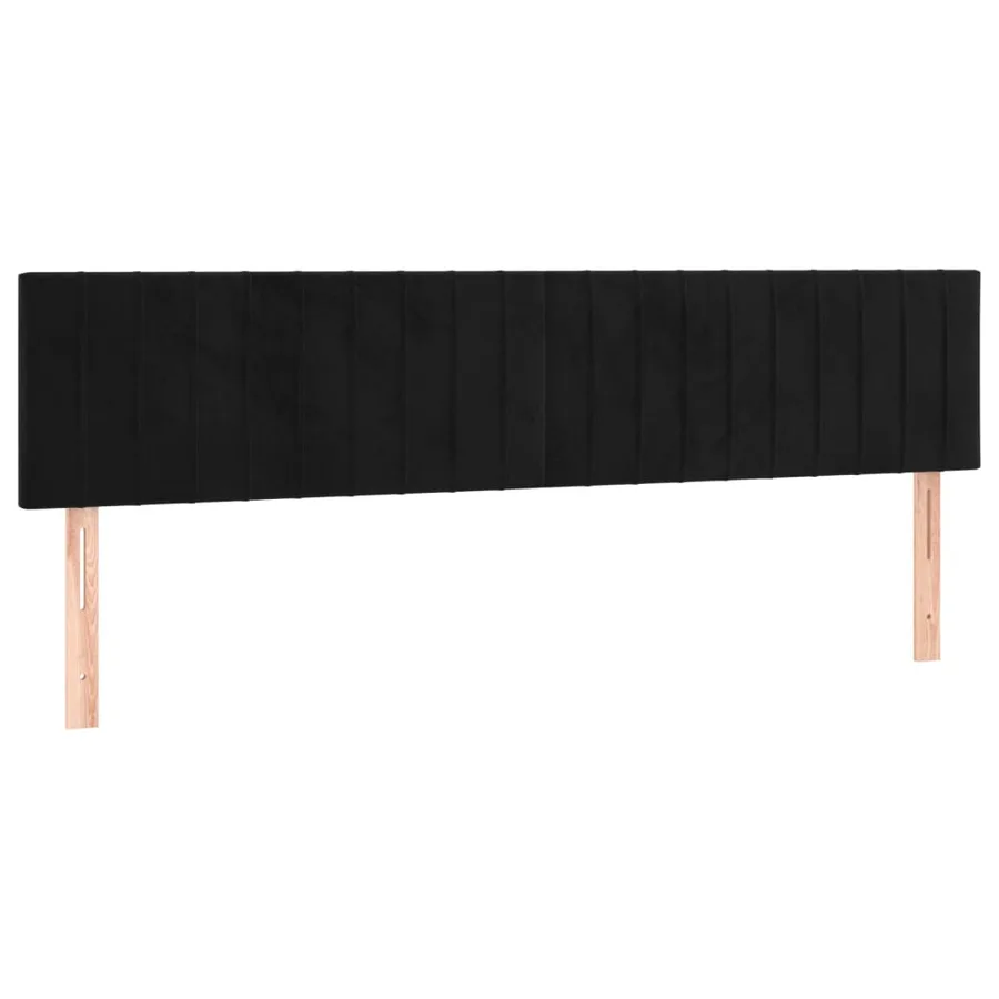 Sommier à lattes de lit avec matelas et LED Noir 180x200 cm - 7