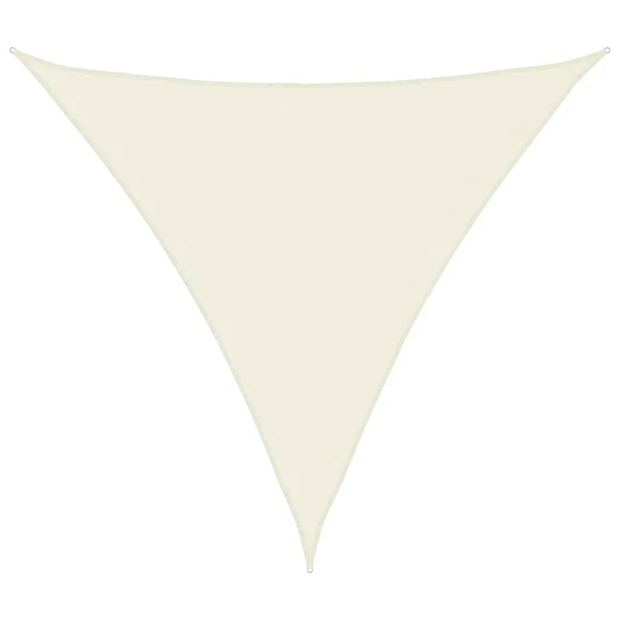 Voile de parasol tissu oxford triangulaire 4x4x4 m crème - 2