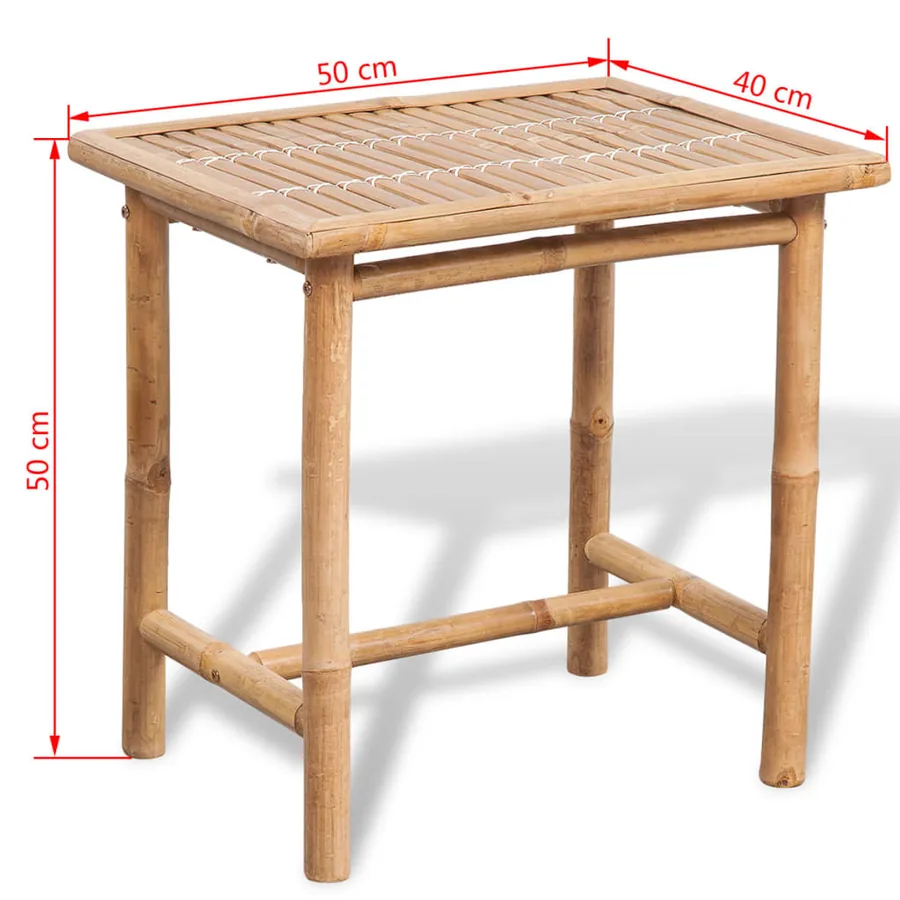 Mobilier de bistro 3 pcs avec coussins Bambou - 9