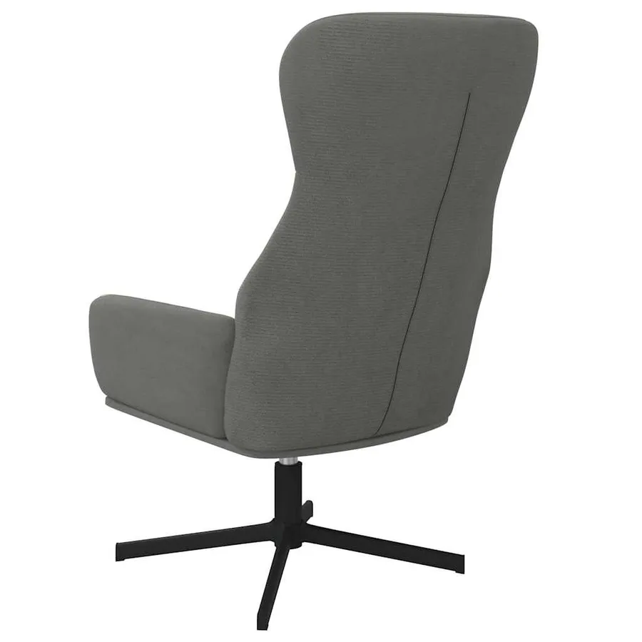 Chaise de relaxation Gris foncé Velours - 5