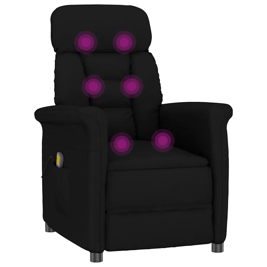 Chaise de massage Noir 96,5 x 70,5 x 95 cm Microfibre - 5