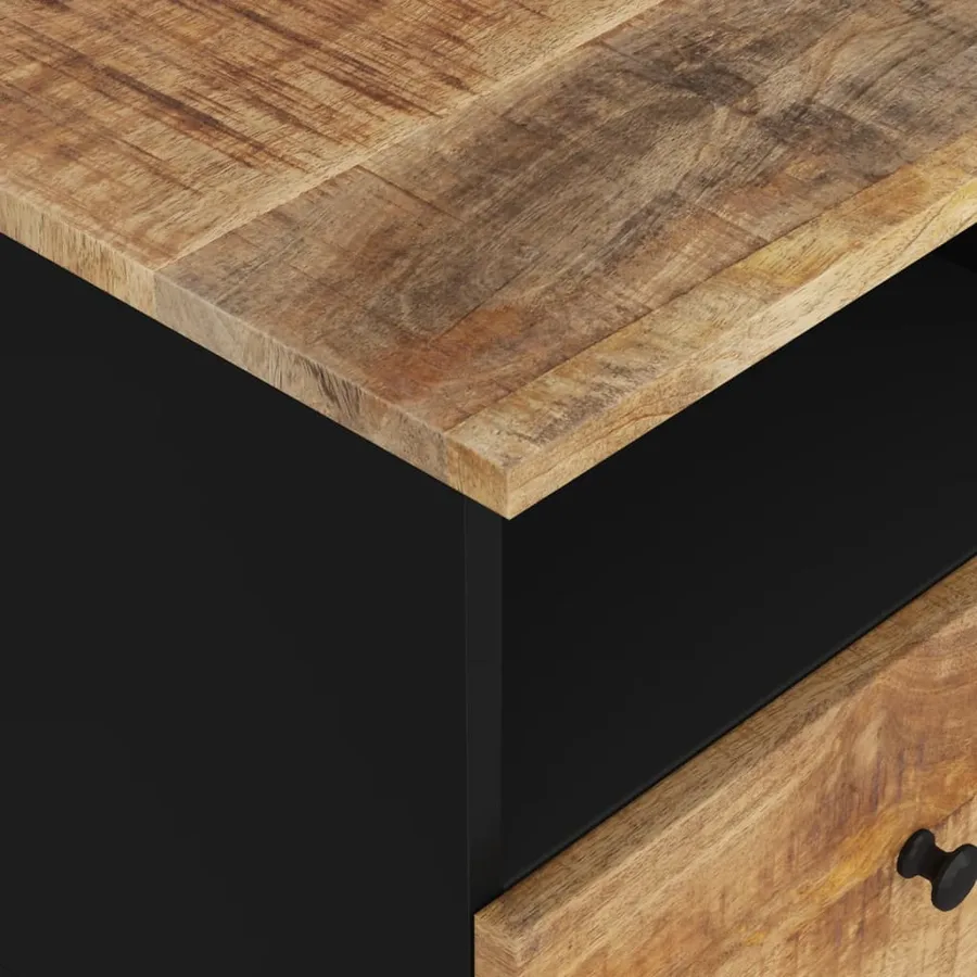 Tables de chevet 2 pcs Bois de manguier solide et d'ingénierie - 7