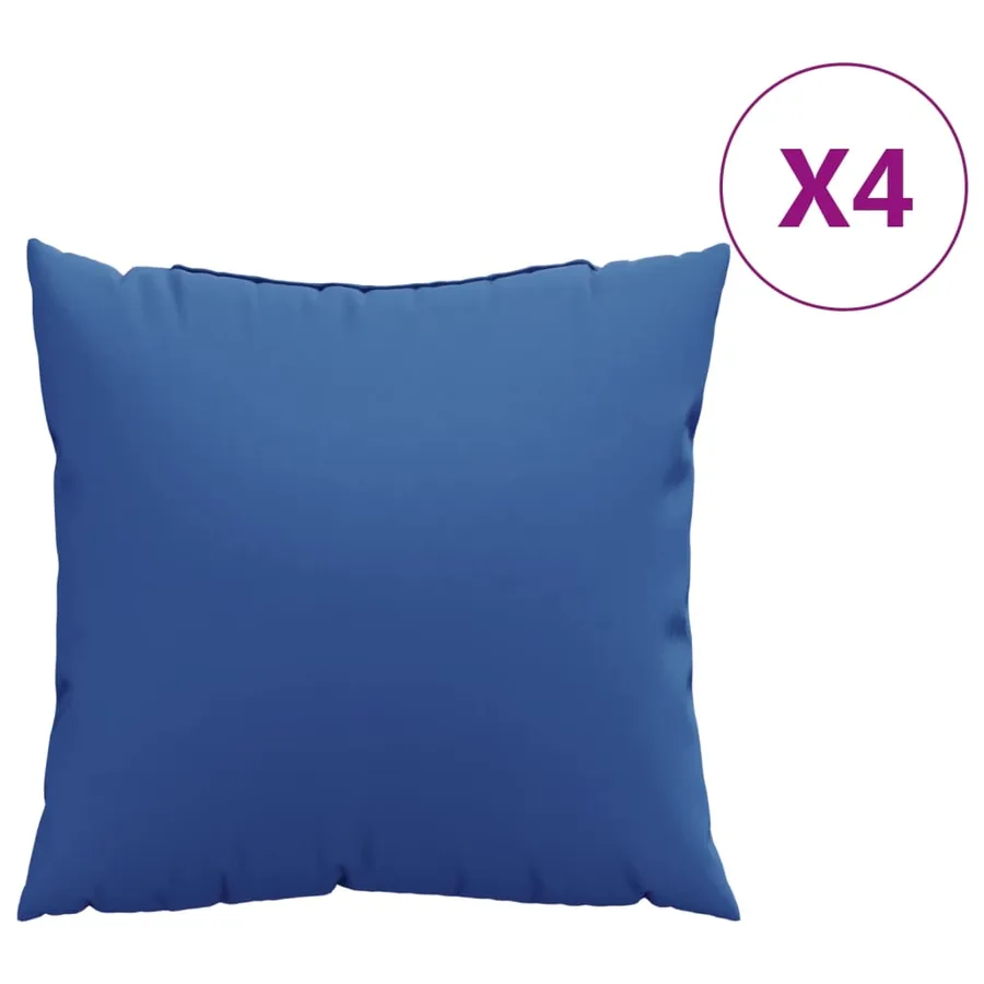 Coussins de canapé 4 pcs bleu royal 50x50 cm tissu - 2