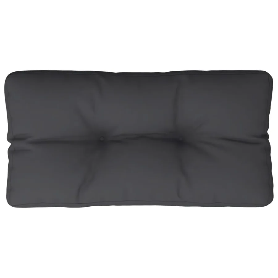 Coussin de palette noir 70x40x12 cm tissu - 2