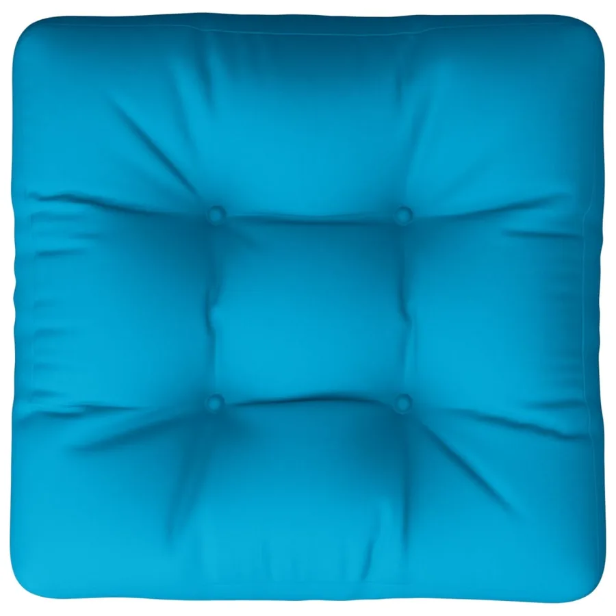 Coussin de palette bleu 50x50x12 cm tissu - 6