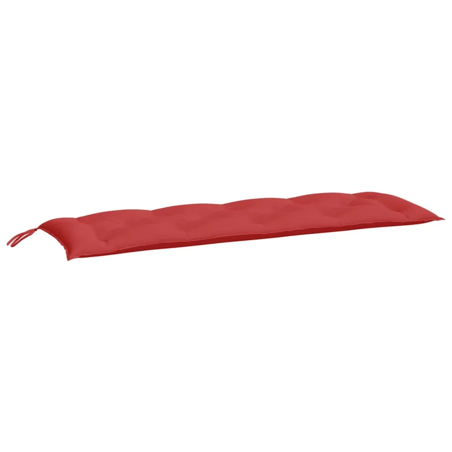 Coussins de banc jardin lot de 2 rouge 150x50x7 cm tissu Oxford - 3