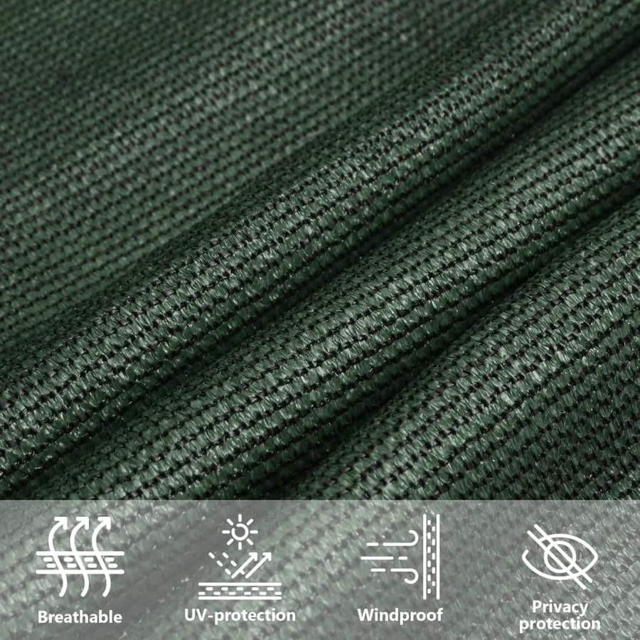 Voile d'ombrage 160 g/m² Vert foncé 2,5x4 m PEHD - 11
