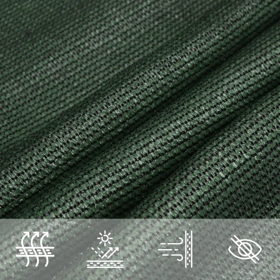 Voile d'ombrage 160 g/m² Vert foncé 2,5x4 m PEHD - 5