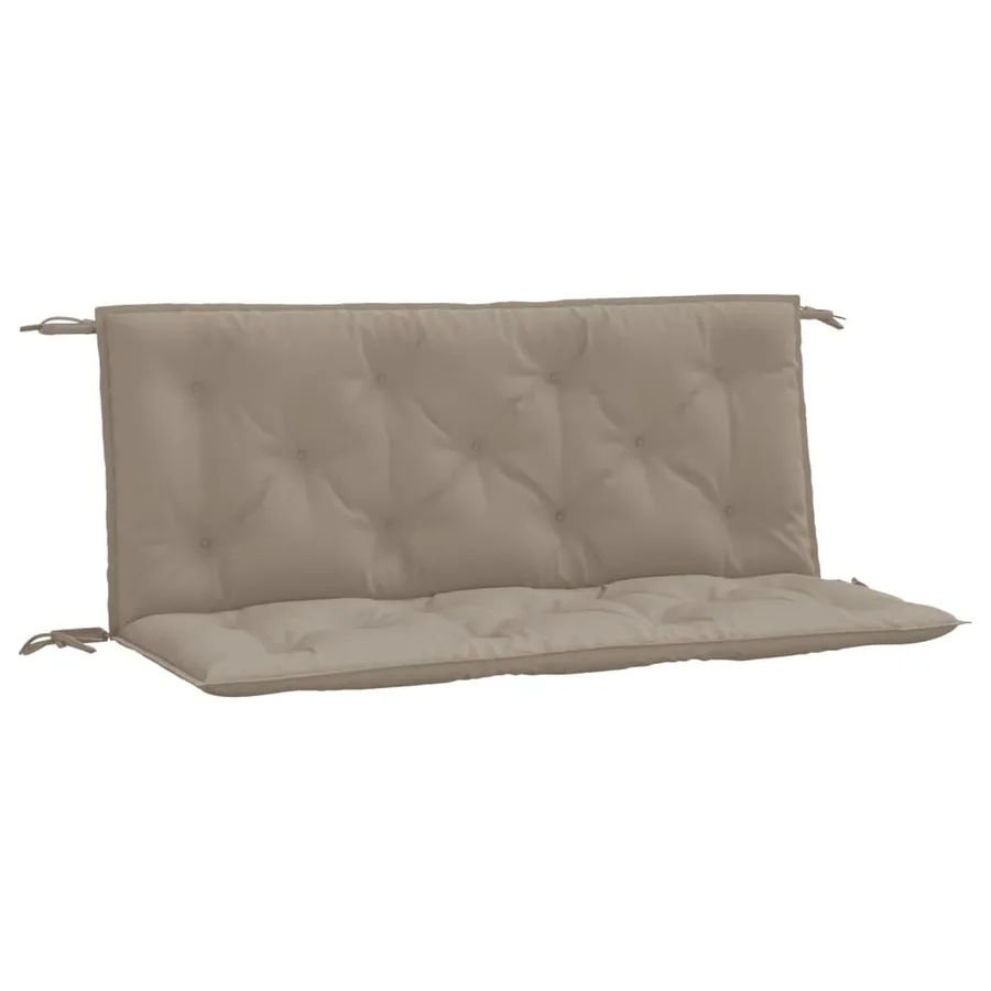 Coussins de banc jardin lot de 2 taupe 120x50x7 cm tissu Oxford - 2
