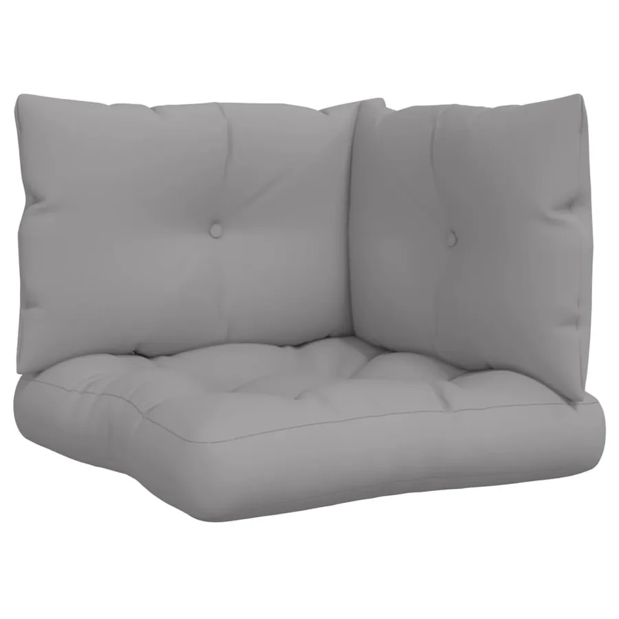 Coussins de palette lot de 3 gris tissu - 2