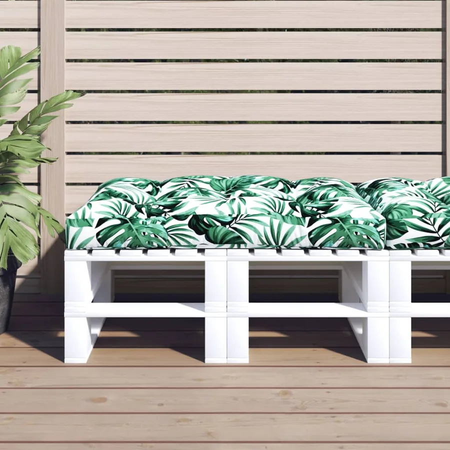 Coussin de palette vert 120x80x12 cm tissu