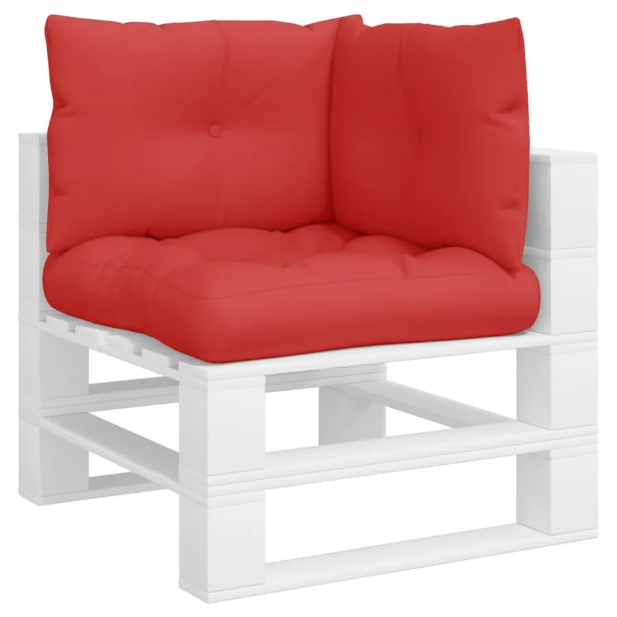 Coussins de palette lot de 3 rouge tissu - 3