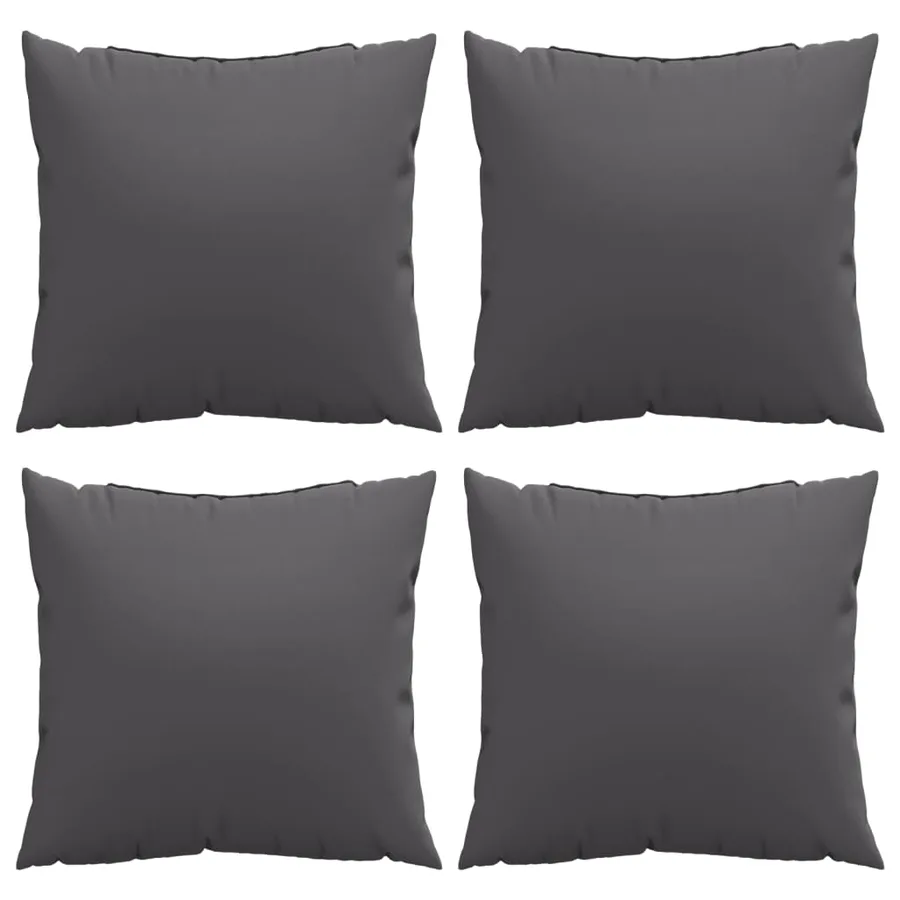 Coussins de canapé lot de 4 anthracite 60x60 cm tissu - 4