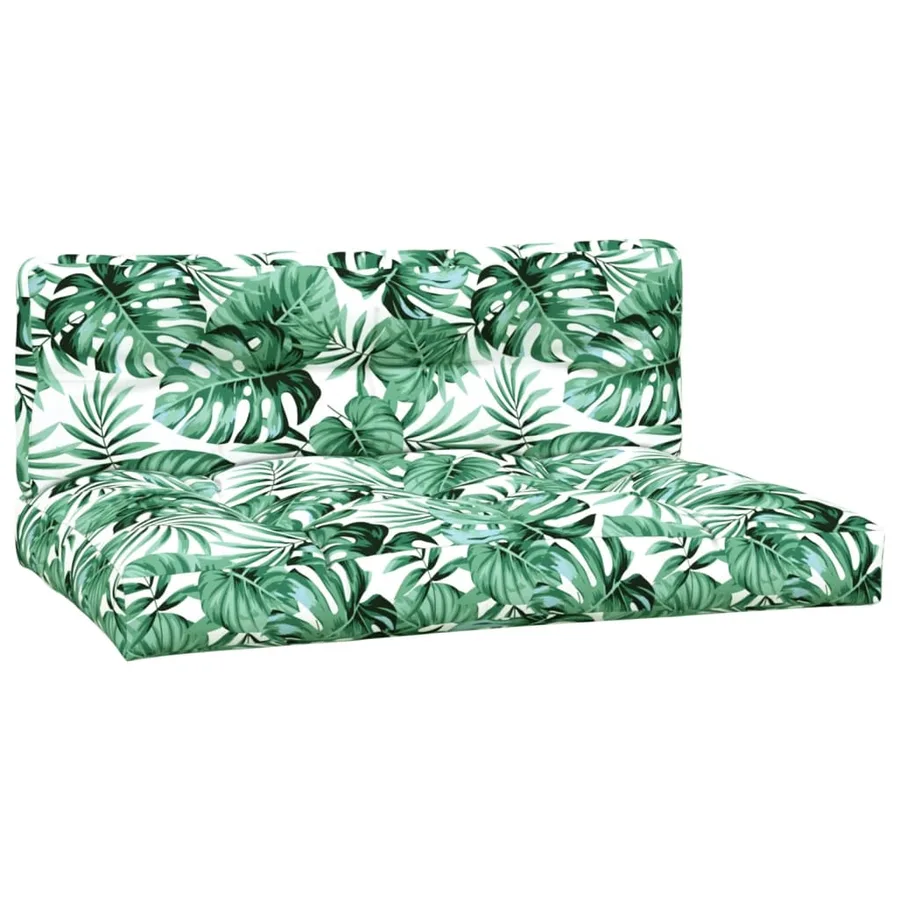 Coussins de palette lot de 2 motif de feuilles tissu - 2