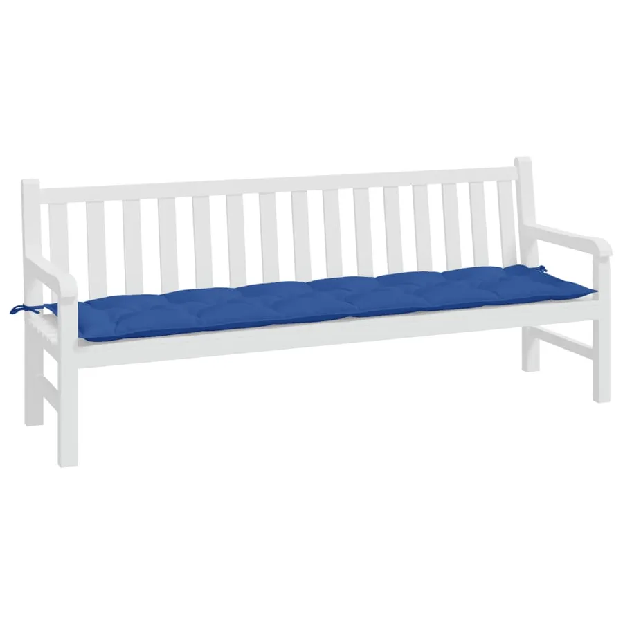 Coussin de banc de jardin bleu royal 200x50x7 cm tissu oxford - 3