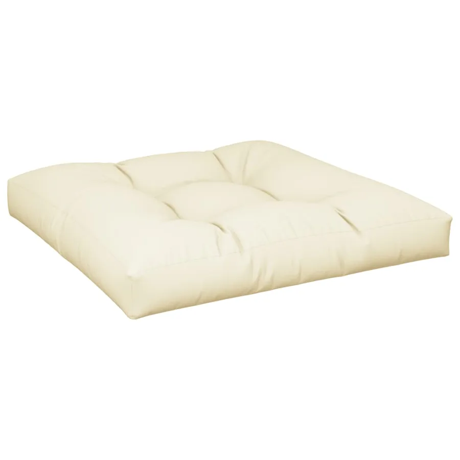 Coussins de palette lot de 2 crème tissu - 4