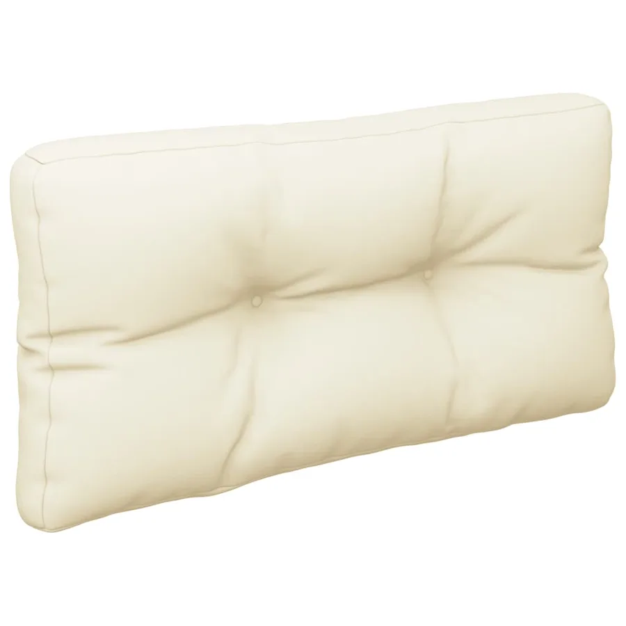 Coussins de palette lot de 2 crème tissu - 5