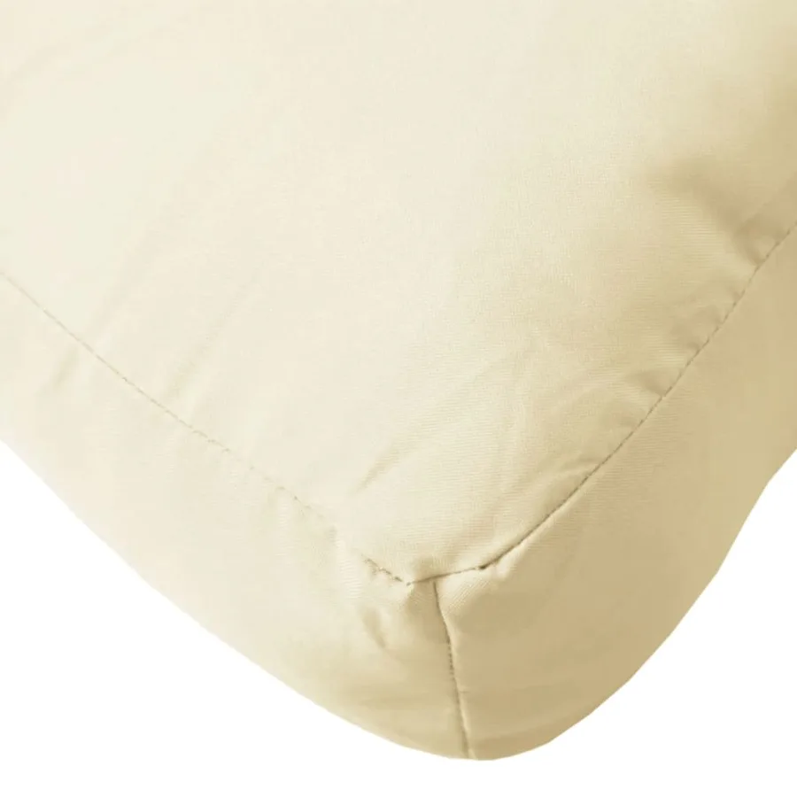 Coussins de palette lot de 2 crème tissu - 7